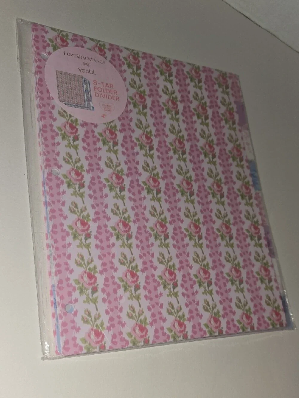 LoveShackFancy x Yoobi Blooming Heirloom 8-Tab Folder Divider set.